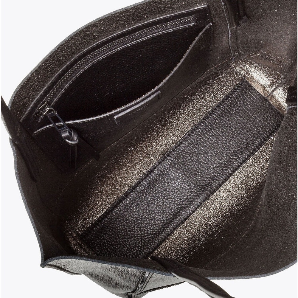 Botkier Black Pebbled Leather Tote H13” L18” D5”